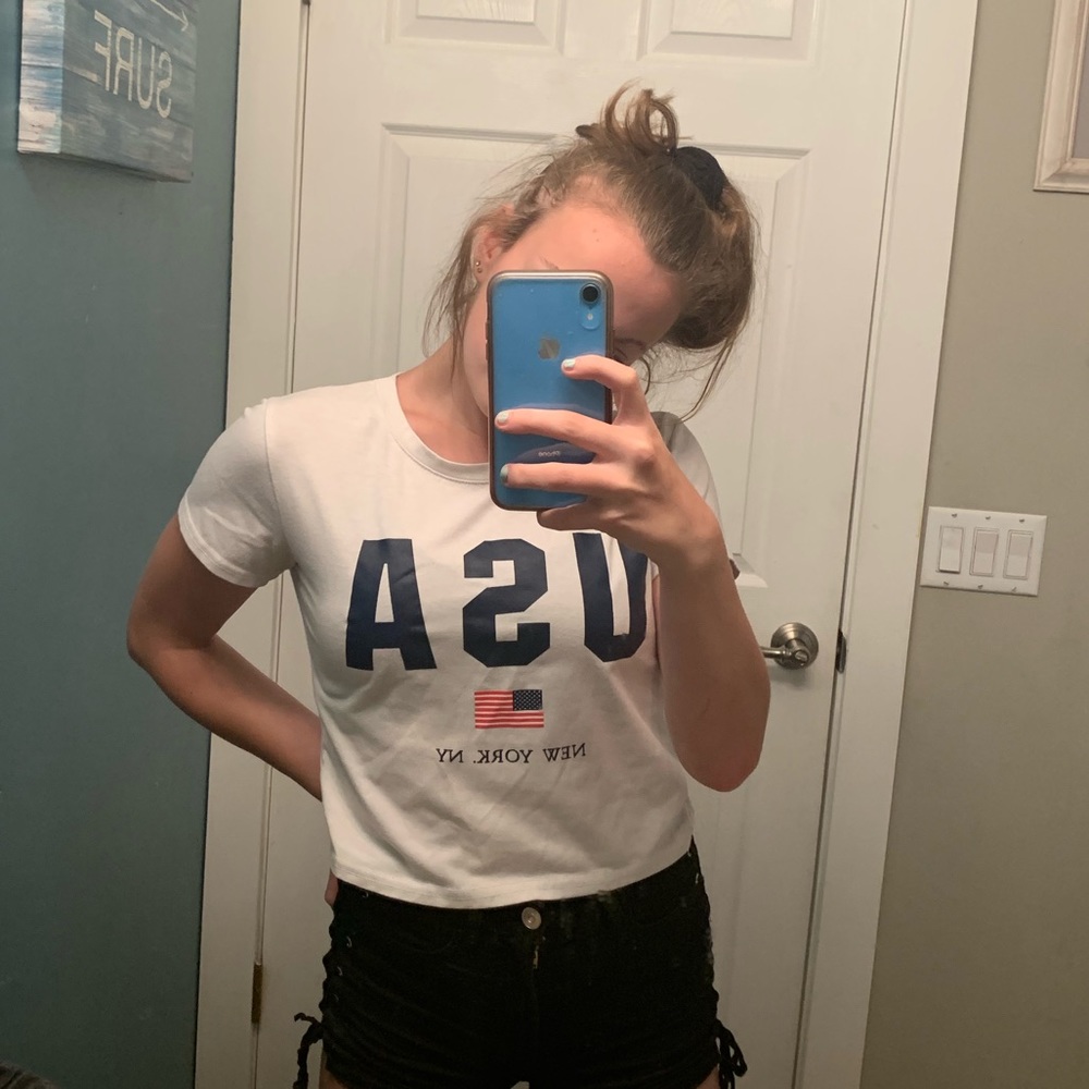 cropped ROMWE shirt